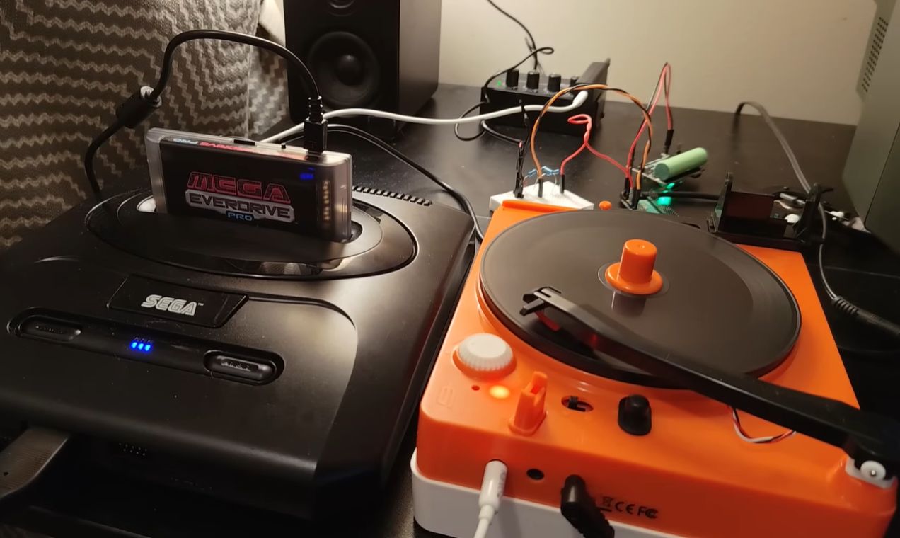Loading Sega Genesis Games Off a Vinyl Record