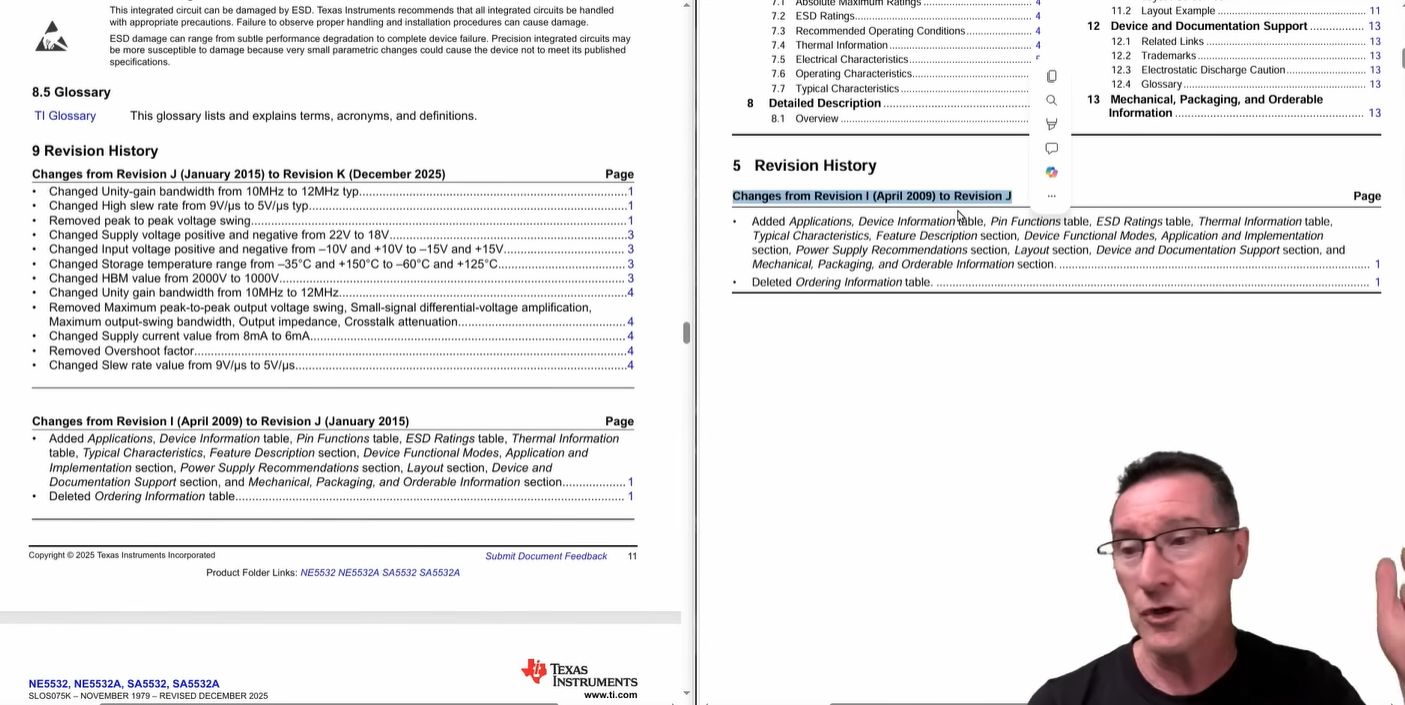 Texas Instruments Changes the NE5532 and Others into Incompatible Versions