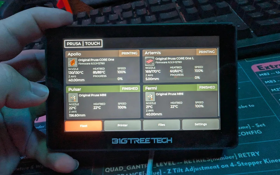Status Display Keeps Eye on Your Prusa Fleet