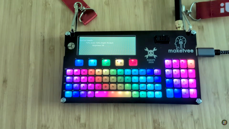 An RGB Keyboard For Your Hackaday Communicator Badge