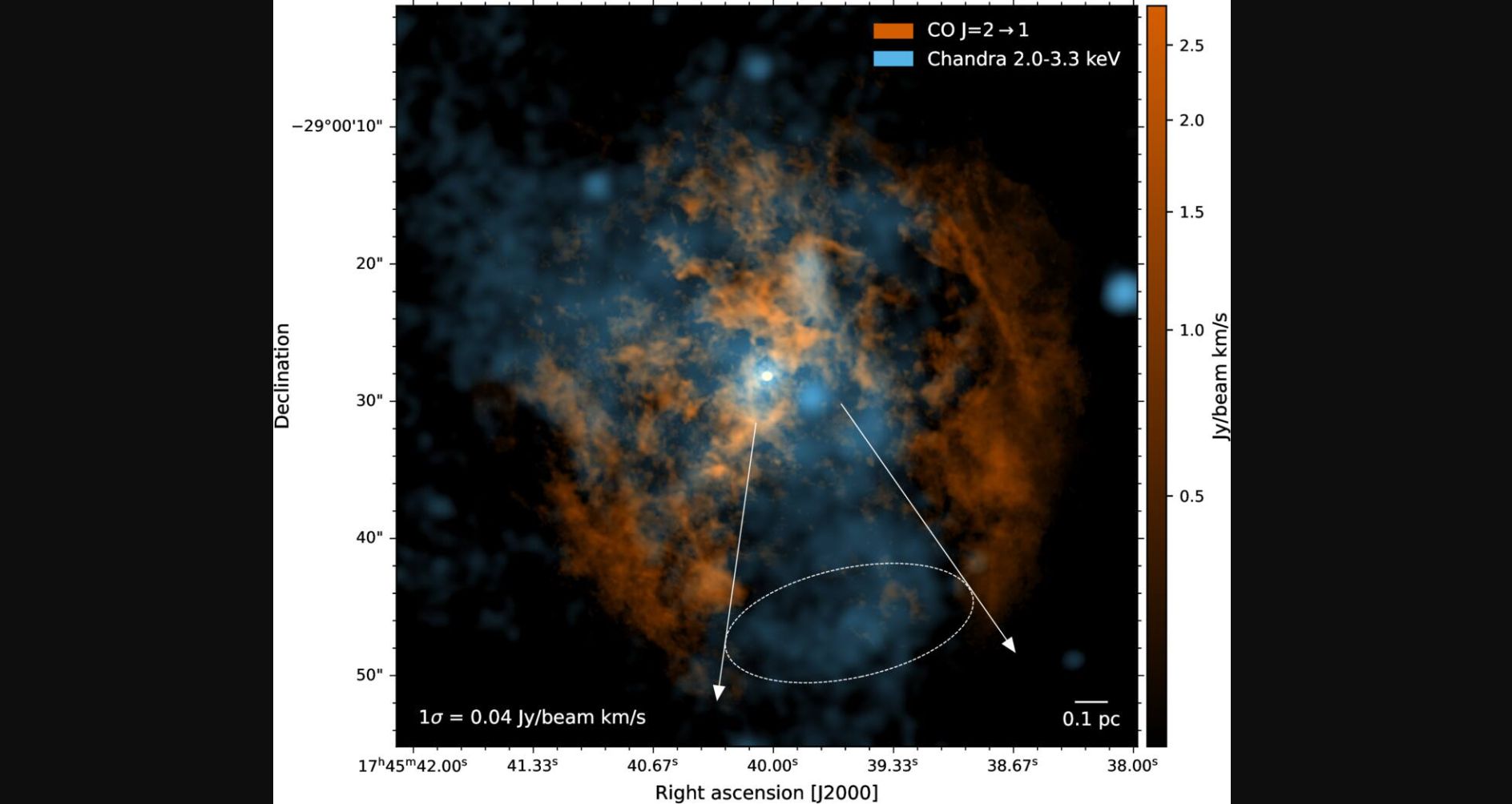 Discovery of an Active Wind from the Milky Way s Central Black Hole