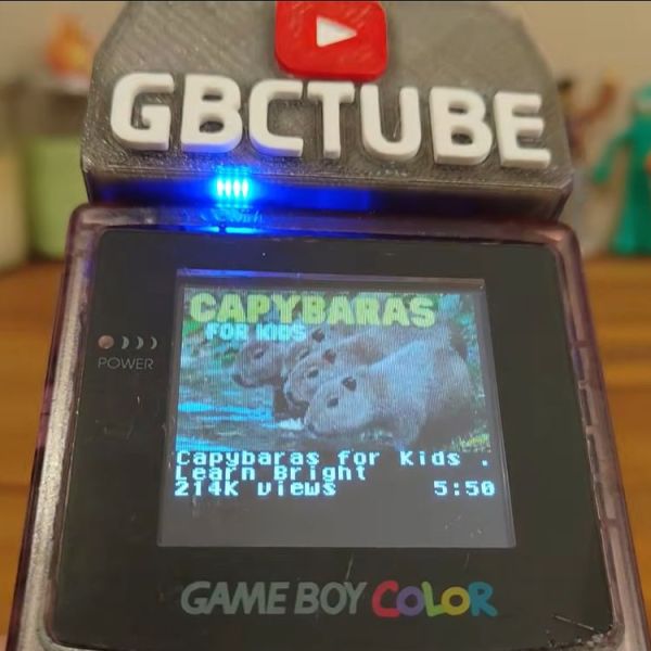 Watch YouTube On A Game Boy Color With A Special Cartridge | Hackaday