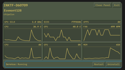 Steam Machine e-ink display configuration service