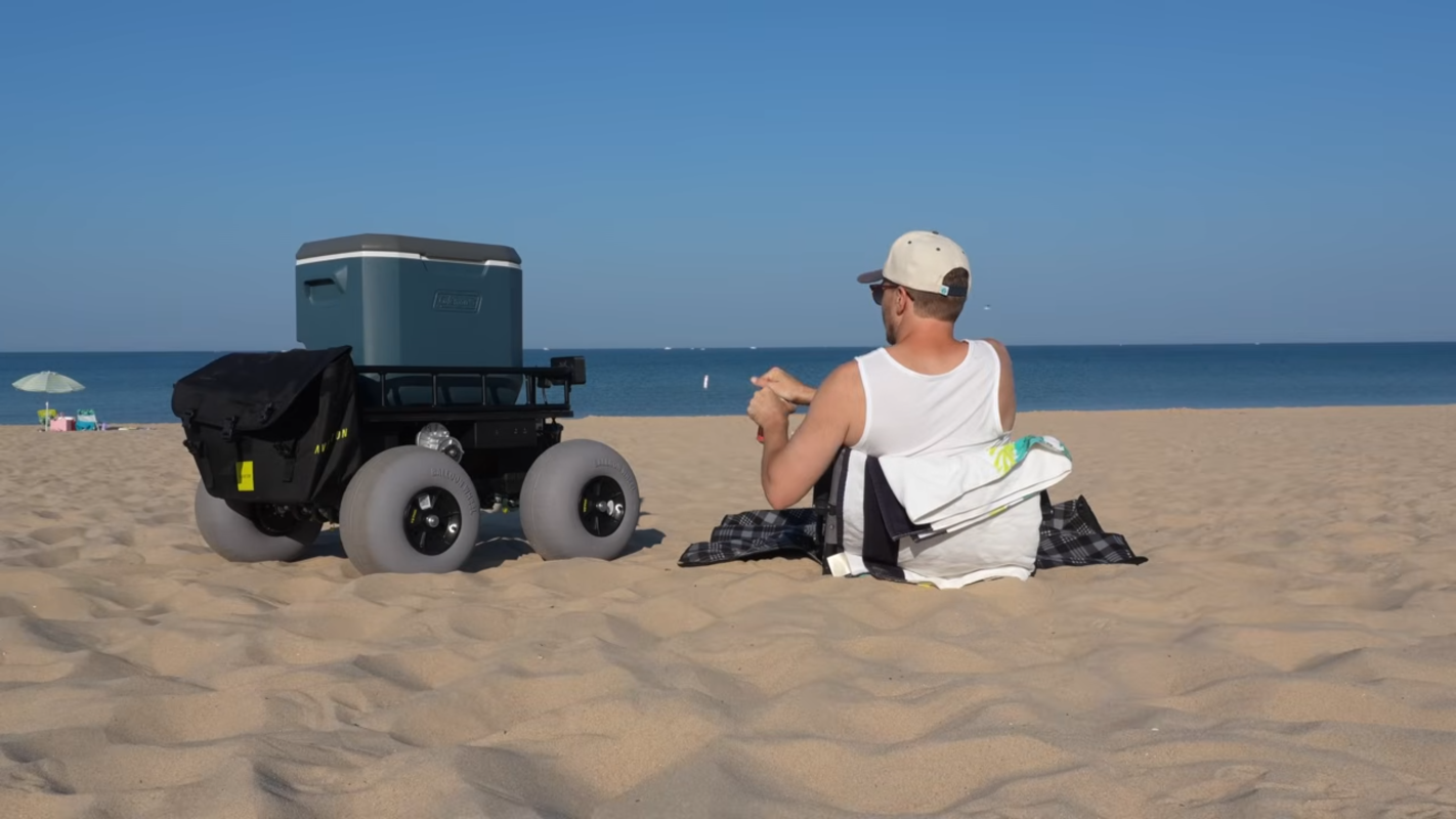 Custom Beach Robot Handles the Hard Work