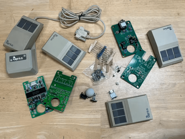 Several mice and their internal electronics