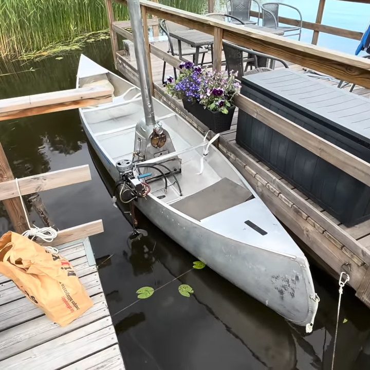 It s Full Steam Ahead for This Motorized Canoe