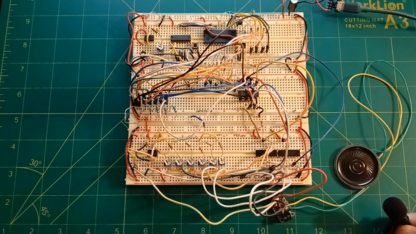 DOOM Played on Series of 555 Timers