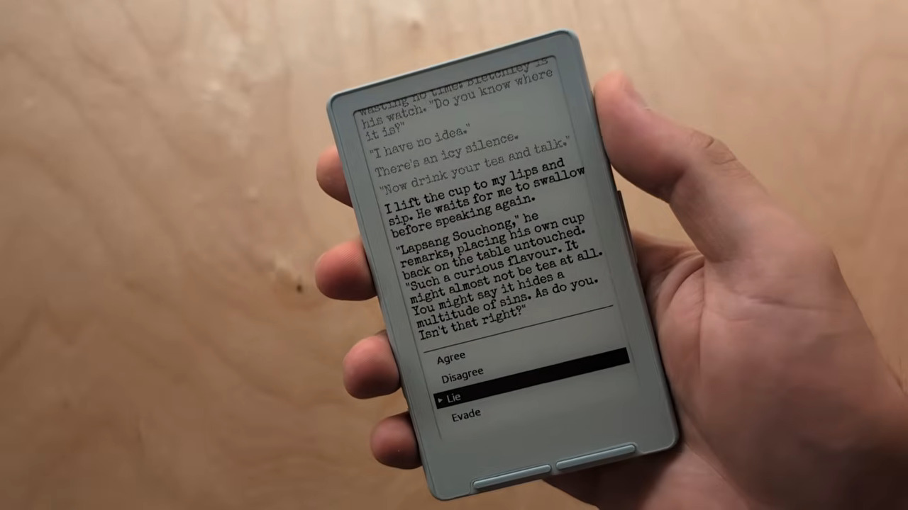 eeink Provides eInk  ESP32 Powered Text Adventures