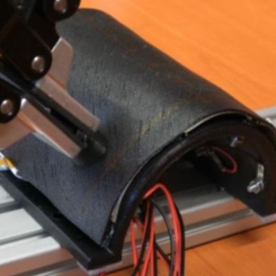 Poking the artificial skin. (Credit: Chen et al., arXiv, 2026)