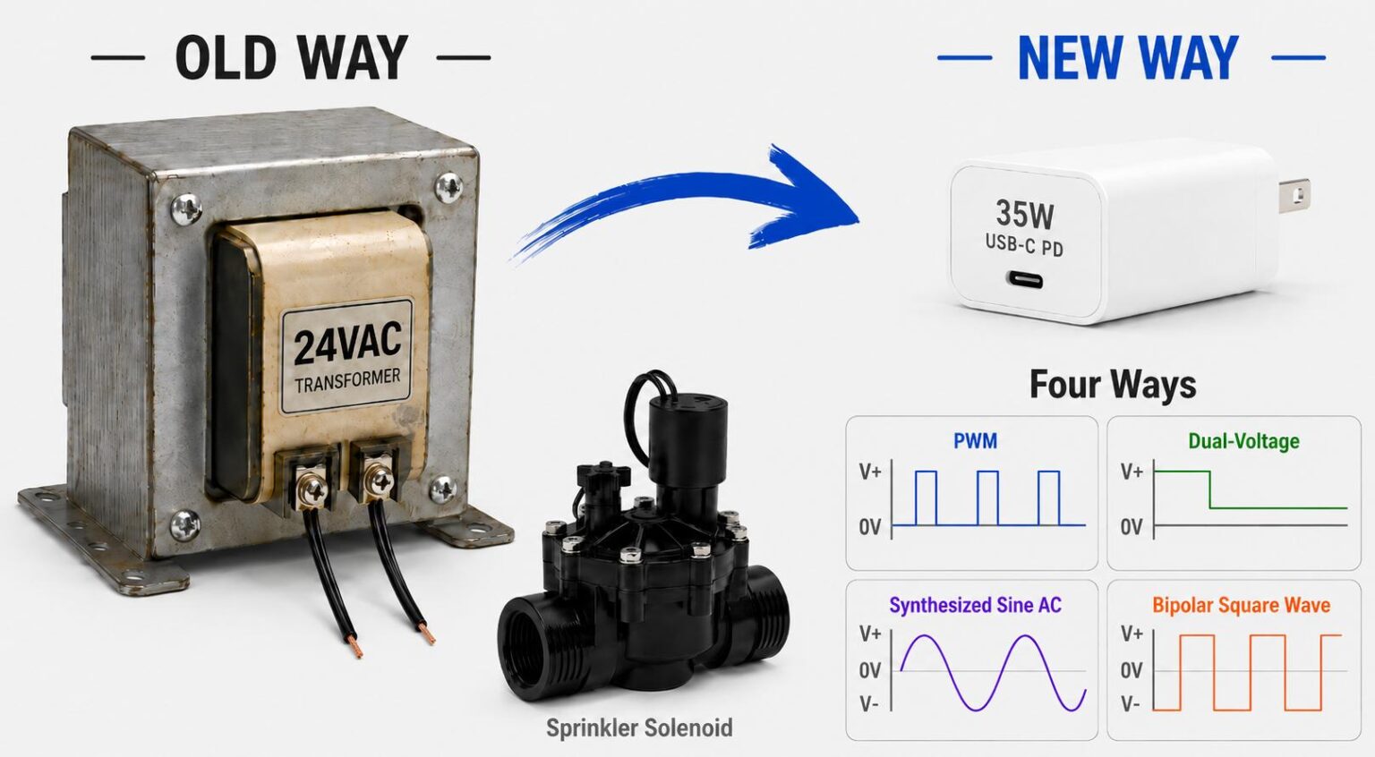 USB-C Adapted for Legacy Sprinkler Systems