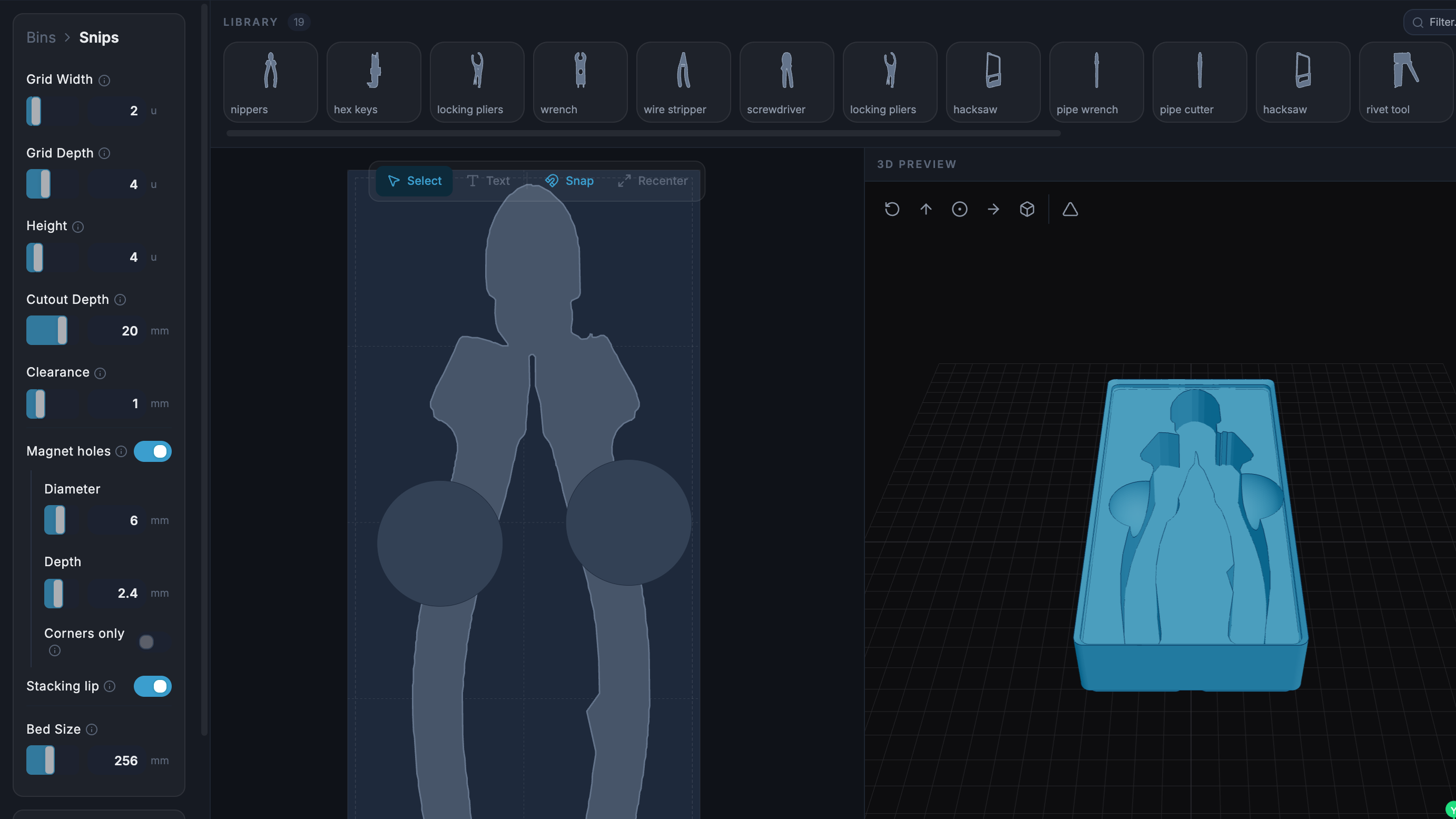 Take Tool Photo  Generate Custom Gridfinity Bin