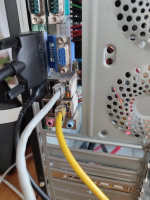 Happy Ethernet link and activity lights make for happy network users.
