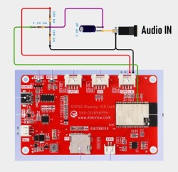 รายละเอียด ESP32 CrowPanel และวงจรประกอบใน Audio Spectrum Analyzer