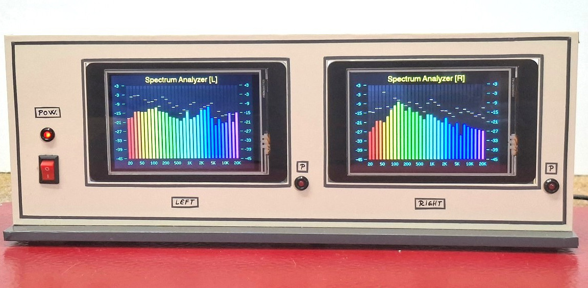 Audio Spectrum Analyzer on an ESP32 Display Board