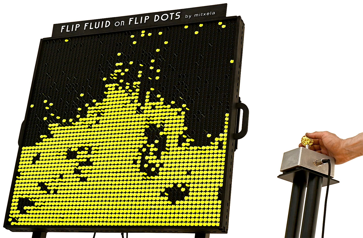Enormous Fluid Simulation on Flip Dots is also Enormous Amount of Work