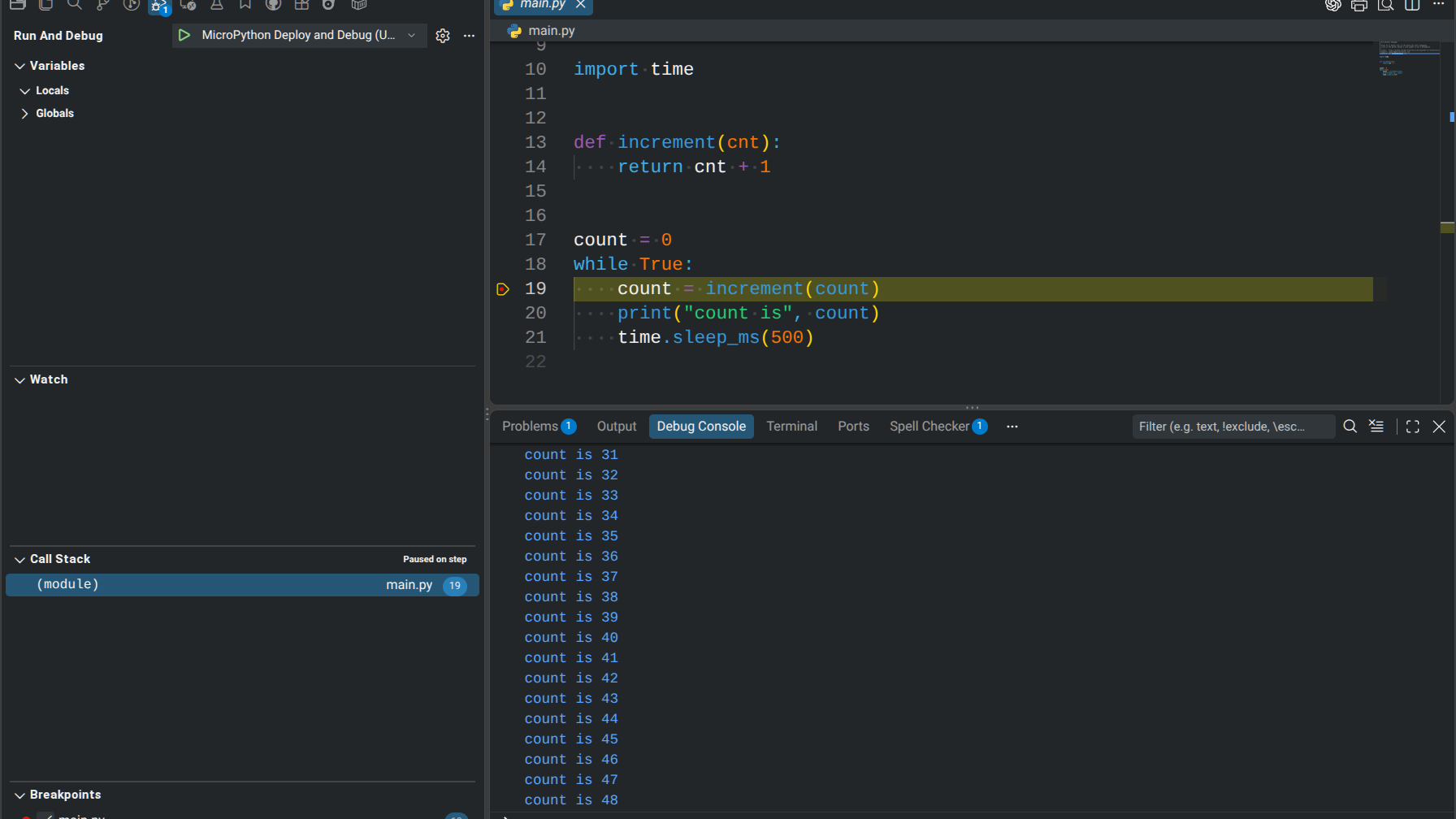 On Chip Debug for  Some  MicroPython