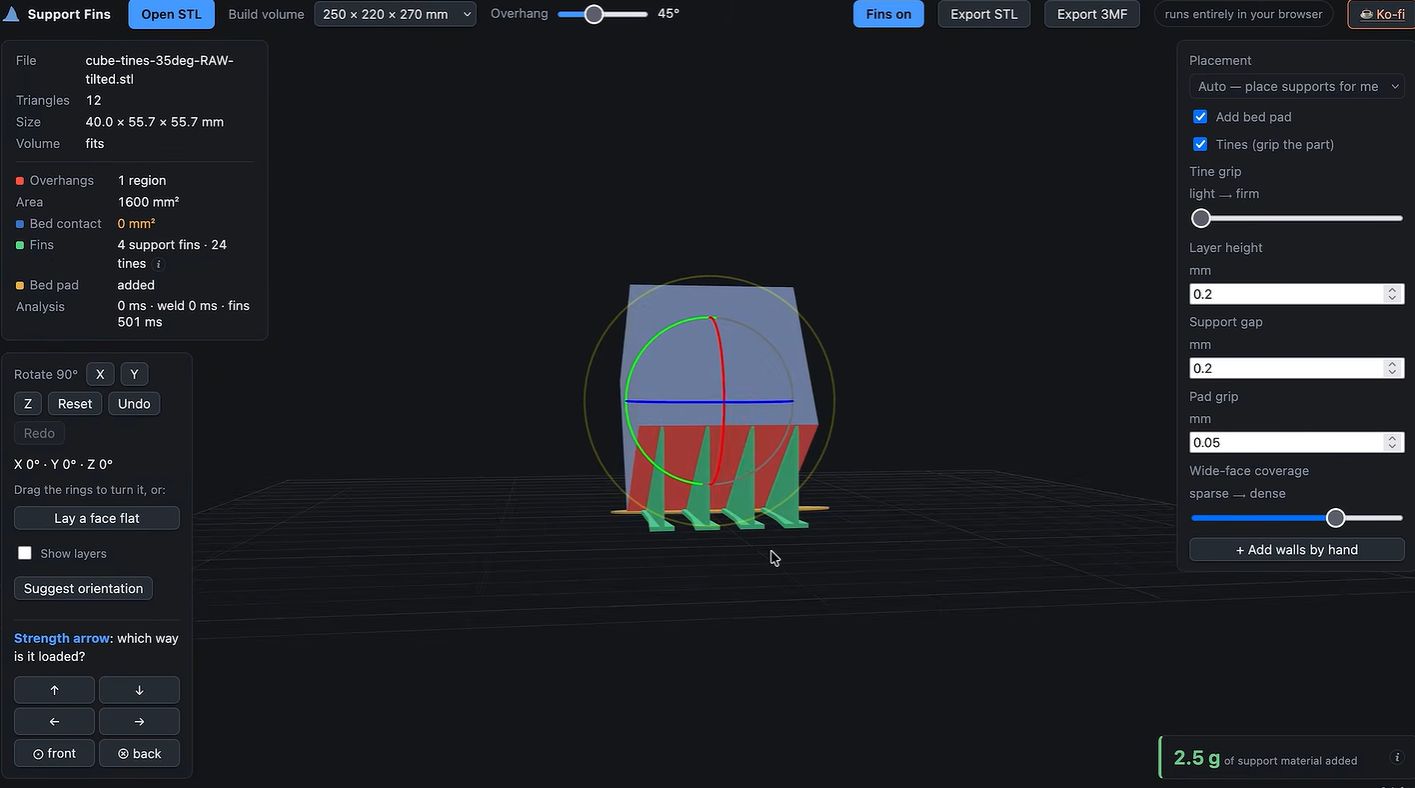 Forget Trees  add Fins to your 3D Prints Instead