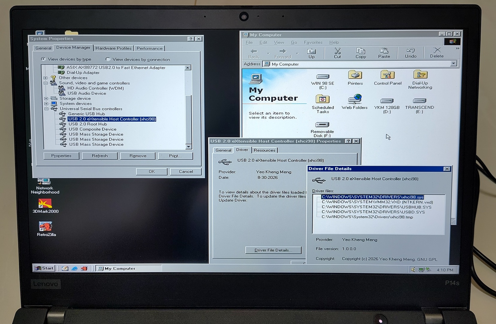Modern USB Controllers On Win98  and up