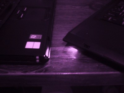 IrDA used to transfer a file between a Thinkpad T40 and T42. (credit: nick99nack, Wikimedia)