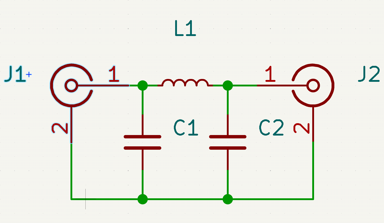 A very simple Pi network low pass filter