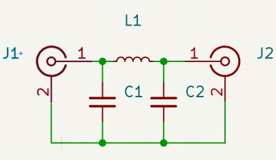 A very simple Pi network low pass filter