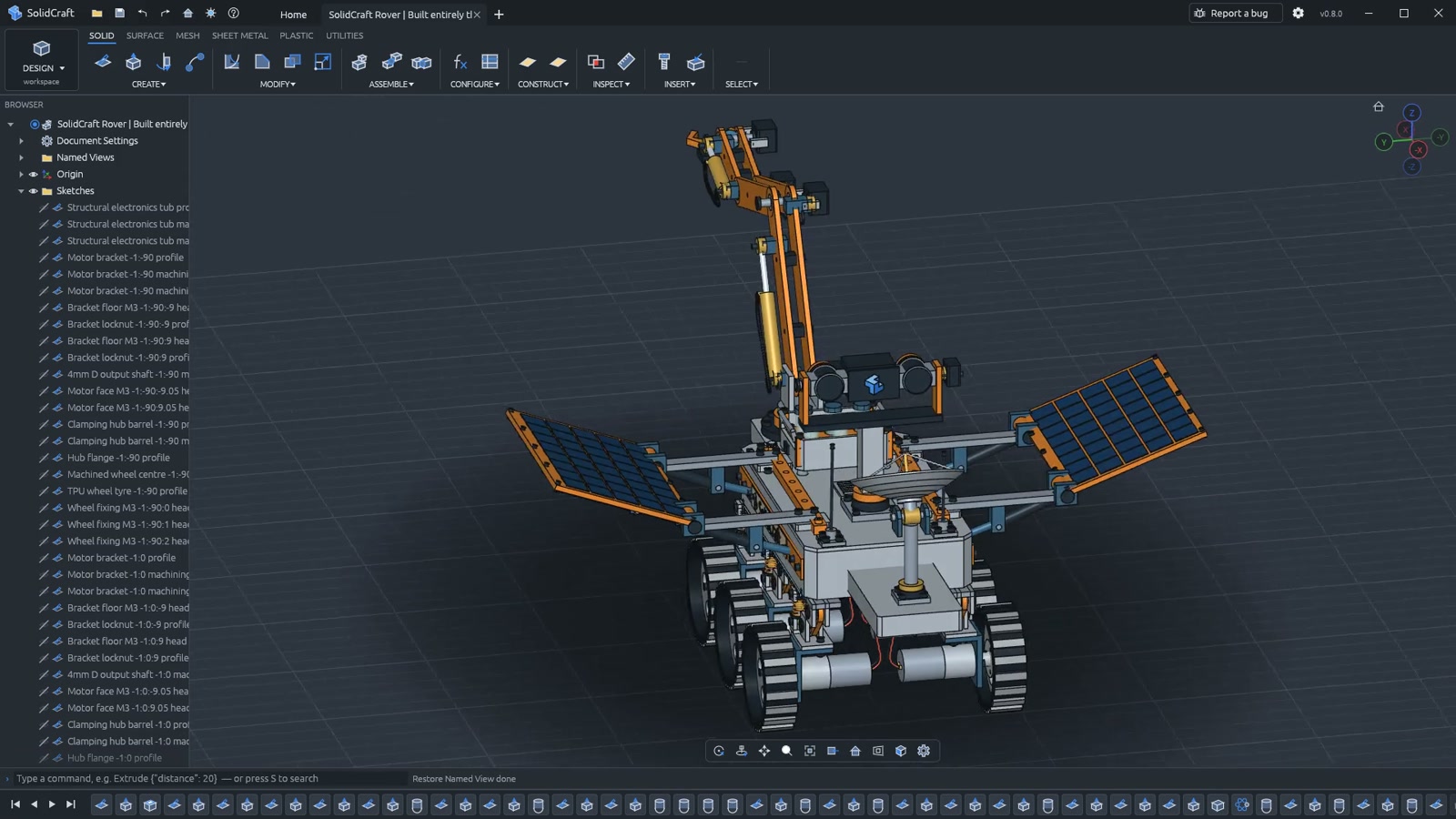 SolidCraft is Parametric  Automation-friendly CAD for Desktop and Browser