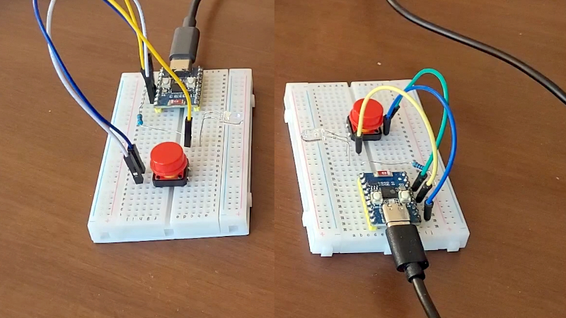 Two Microcontrollers Talking  All It Needs is an LED